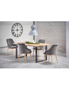 Кухонный стол Halmar Venom 160/210x90 (дуб вотан/черный)