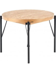 Кухонный стол Halmar Inferno 100-300/100 (дуб натуральный/черный)