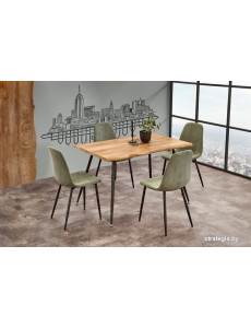 Кухонный стол Halmar Larson 120x80 (дуб натуральный/черный)