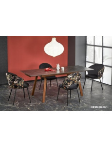 Кухонный стол Halmar Lozano (черный мрамор/ореховый)