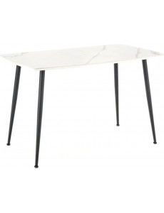 Кухонный стол Halmar Marco 120/70 (белый мрамор/черный)