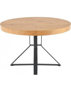 Кухонный стол Halmar Mercy 120-160/120 (дуб золотой/черный)