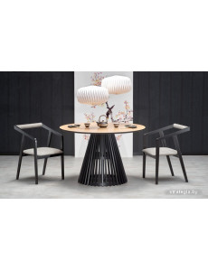 Кухонный стол Halmar Miyaki 120 (дуб натуральный/черный)