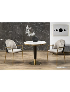Кухонный стол Halmar Morata (белый мрамор/черный/золотой)