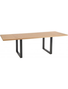 Кухонный стол Halmar Radus 120x78 (дуб натуральный/черный, массив)