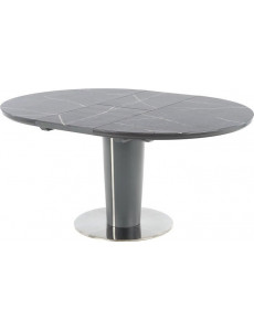 Кухонный стол Halmar Ricardo 120-160/120 (серый мрамор/темно-серый)