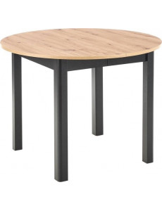 Кухонный стол Halmar Ringo 102-142/102 (дуб артизан/черный)