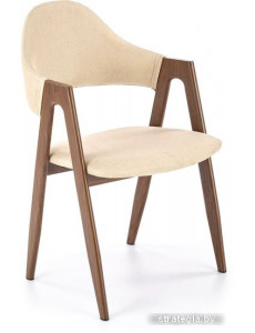 Стул с подлокотниками Halmar K344 (бежевый/коричневый)