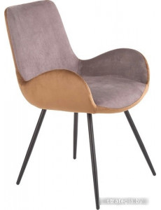 Стул с подлокотниками Halmar K392 (темно-серый/коричневый)