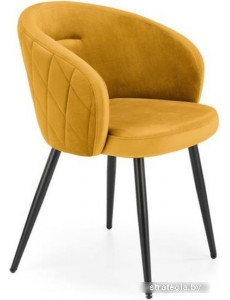 Стул с подлокотниками Halmar K430 (горчичный/черный)