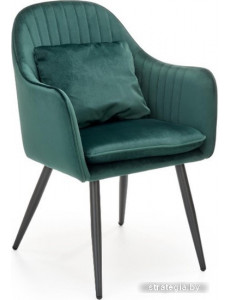 Стул с подлокотниками Halmar K464 (темно-зеленый/черный)