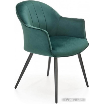 Стул с подлокотниками Halmar K468 (темно-зеленый/черный)