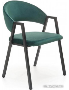 Стул с подлокотниками Halmar K473 (темно-зеленый/черный)