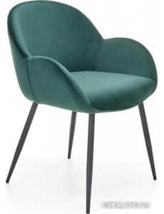 Стул с подлокотниками Halmar K480 (темно-зеленый/черный)