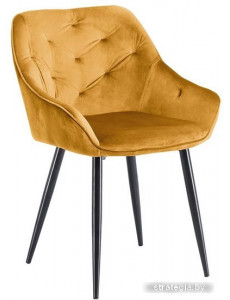 Стул с подлокотниками Halmar K487 (горчичный/черный)