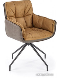 Стул с подлокотниками Halmar K523 (коричневый/темно-коричневый/черный)