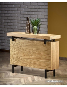 Консольный стол Halmar Inferno раздвижная (дуб натуральный/черный)