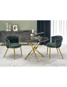 Кухонный стол Halmar Raymond 2 (черный мрамор/золотой)