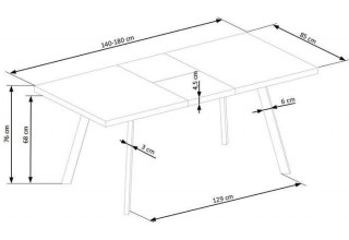 Halmar Berlin 160/220 (орех/черный)