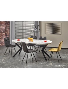 Кухонный стол Halmar Peroni (белый мрамор/черный)