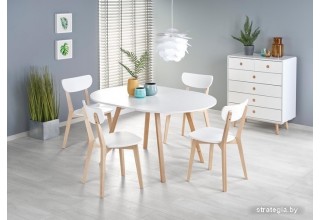 Halmar Ruben 102/142x102 (белый/натуральный)