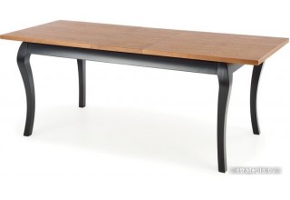 Halmar Windsor 160-240/90 (темный дуб/черный)