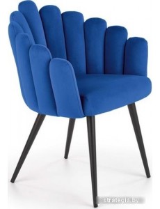 Стул с подлокотниками Halmar K410 (темно-синий/черный)