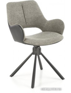 Стул с подлокотниками Halmar K494 (серый/черный)
