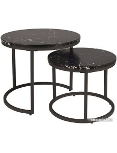 Журнальный столик Signal AMARO (2 шт., черный мрамор/черный)