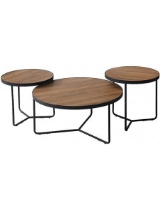 Журнальный столик Signal Demeter II (орех/черный)