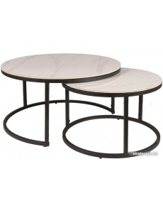 Журнальный столик Signal FERRANTE C (2 шт., белый/черный мат)