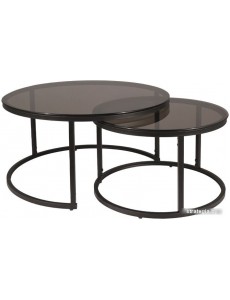 Журнальный столик Signal FERRANTE E (2 шт., дымчатый/черный мат)
