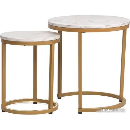 Signal HOLA (2 шт., белый мрамор/золотой)