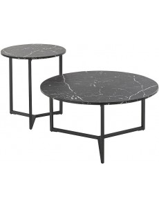 Журнальный столик Signal Ravello (черный мрамор/черный)