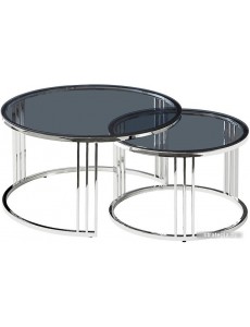 Журнальный столик Signal Vienna (дымчатый/серебряный)