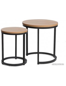 Журнальный столик Signal HOLA (2 шт., дуб/черный)