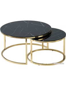 Журнальный столик Signal Muse (черный мрамор/золотой)