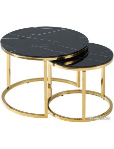 Журнальный столик Signal Muse II (черный мрамор/золотой)