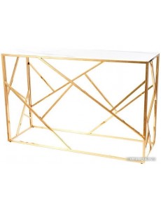 Консольный стол Signal Escada C II (эффект белого мрамора/золотой)