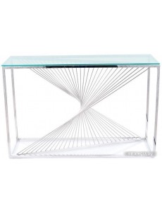 Консольный стол Signal Flame C (прозрачный/серебряный)