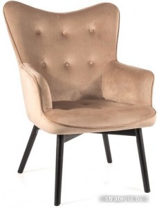 Интерьерное кресло Signal Carmen Velvet Bluvel 28 (бежевый)