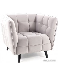 Интерьерное кресло Signal Castello 1 Velvet Bluvel 03 (светло-серый/венге)