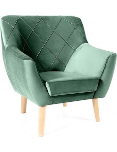 Интерьерное кресло Signal Kier 1 Velvet Bluvel 78 (зеленый/бук)