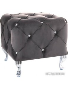 Пуфик Signal HESTIA K VELVET (серый/серебряный)