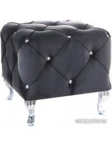 Пуфик Signal HESTIA K VELVET (черный/серебряный)