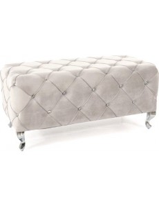 Пуфик Signal Hestia Velvet Bluvel 03 (светло-серый/серебряный)