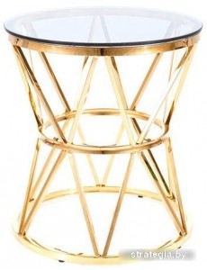 Журнальный столик Signal Clark (дымчатый/золотой)
