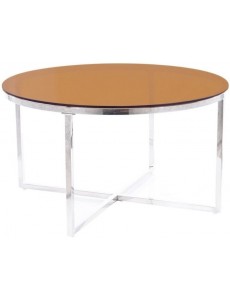 Журнальный столик Signal Crystal A (дымчатый янтарь/серебряный)