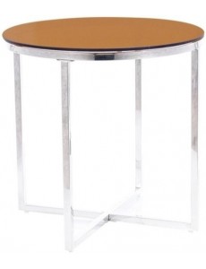 Журнальный столик Signal Crystal B (дымчатый янтарь/серебряный)