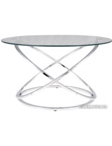 Журнальный столик Signal Eos B 80x80 (прозрачный/хром)